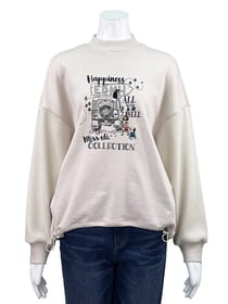 袖ワッフルドッキングプルオーバー