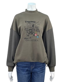 袖ワッフルドッキングプルオーバー