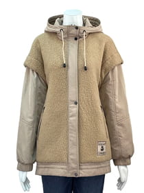 中綿入りボアドッキングコート