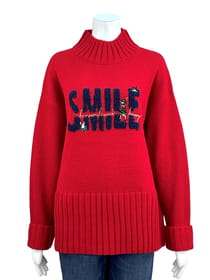 サガラ刺繍ニットプルオーバー