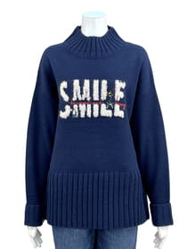 サガラ刺繍ニットプルオーバー