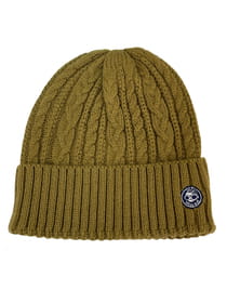 ケーブル編みニットキャップ