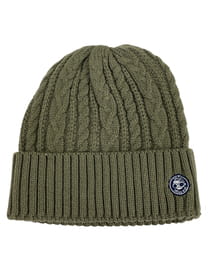 ケーブル編みニットキャップ