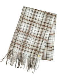 オーバーチェック柄ストール