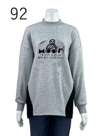 裏起毛ゆったりプルオーバー