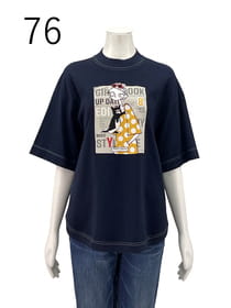 モックネックオーバーカットソー