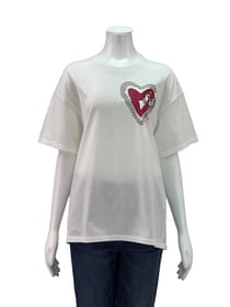 ハート1ポイントカットソー