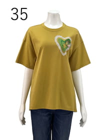 ハート1ポイントカットソー