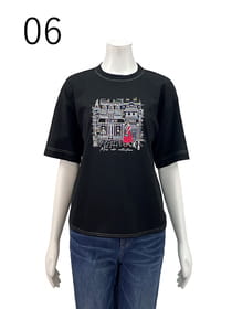 総刺繍クルーネックカットソー