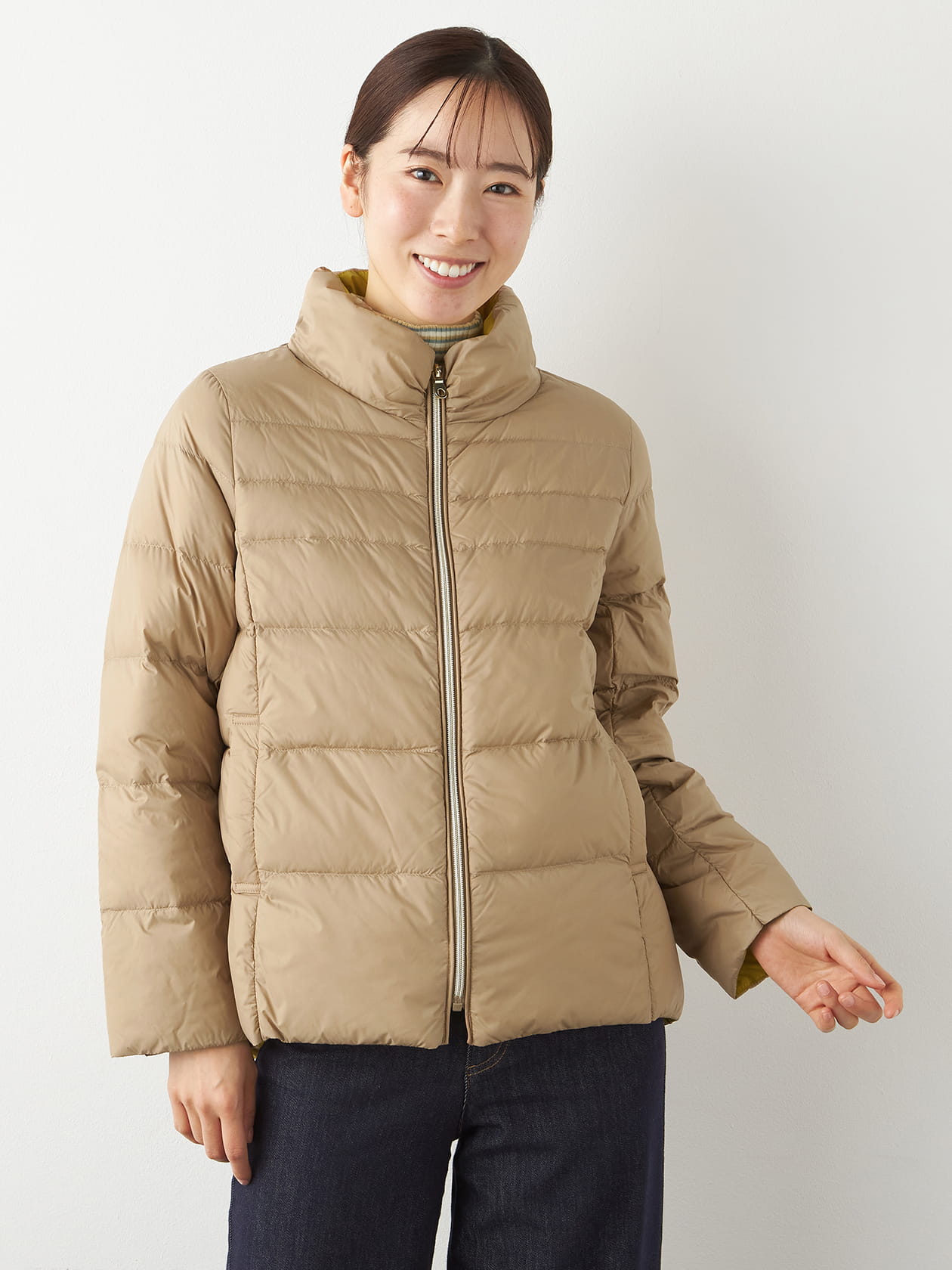 カラースキームダウンジャケット