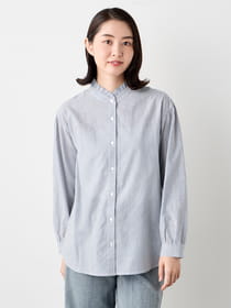 【早割30%OFF対象】フリルストライプブラウス