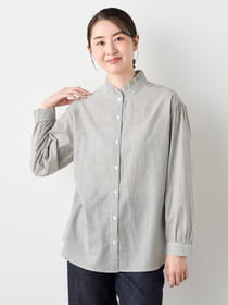 【早割30%OFF対象】フリルストライプブラウス