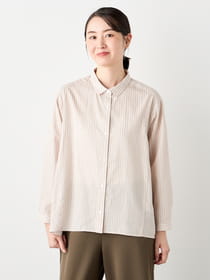 【早割30%OFF対象】クラッシーストライプブラウス