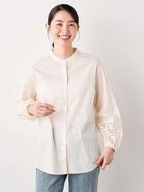 【早割30%OFF対象】パフスリーブレースブラウス