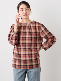 【早割30%OFF対象】アーティーチェックブラウス