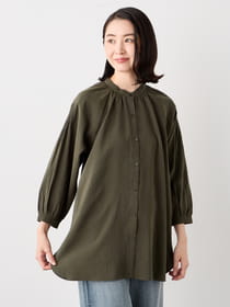 【早割30%OFF対象】ギャザーリングチュニックブラウス