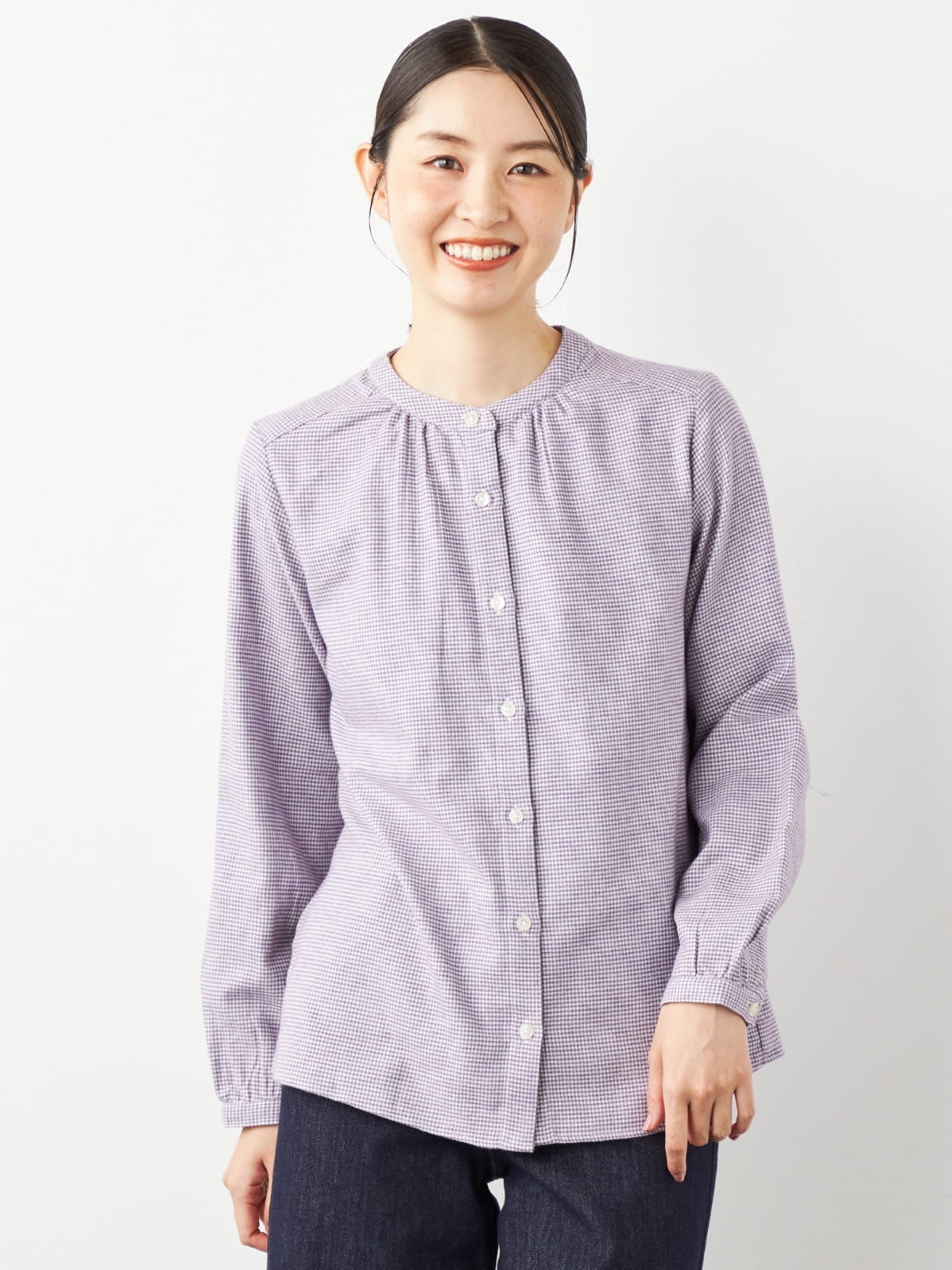 ウォーミー千鳥ブラウス
