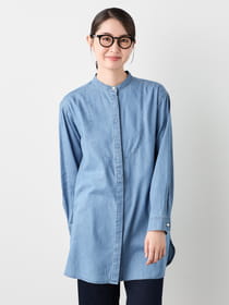 【早割30%OFF対象】ライトデニムチュニックブラウス