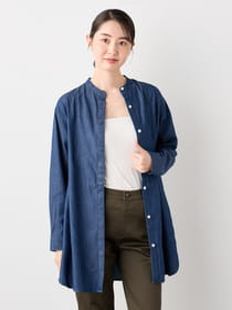 【早割30%OFF対象】ライトデニムチュニックブラウス
