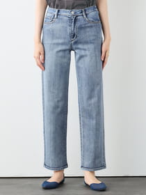 【早割30%OFF対象】ソフトストレッチデニムストレートパンツ