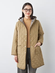 【早割30%OFF対象】フーディ中綿キルトコート