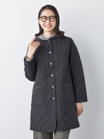 【早割30%OFF対象】フーディ中綿キルトコート