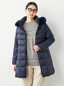 フェイクファーダウンコート