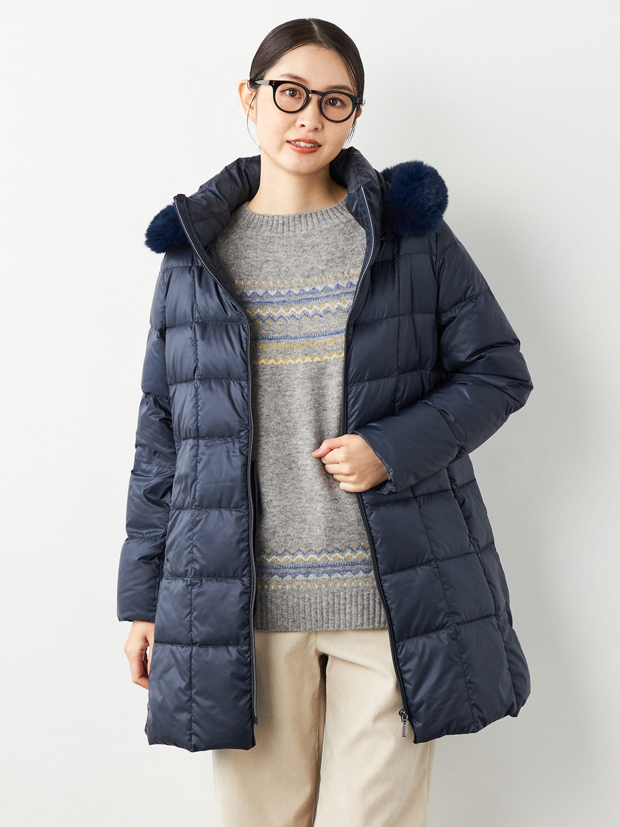 【3buy40%OFF！対象商品】フェイクファーダウンコート