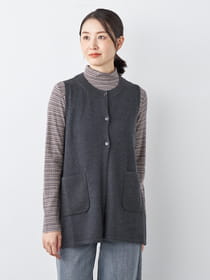 【早割30%OFF対象】プレーティングニットジレ