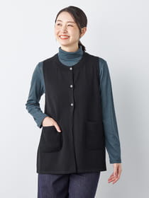 【早割30%OFF対象】プレーティングニットジレ
