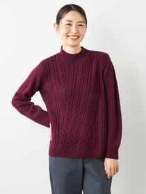 【ブラックフライデー/特別価格】ケーブルＡラインニット