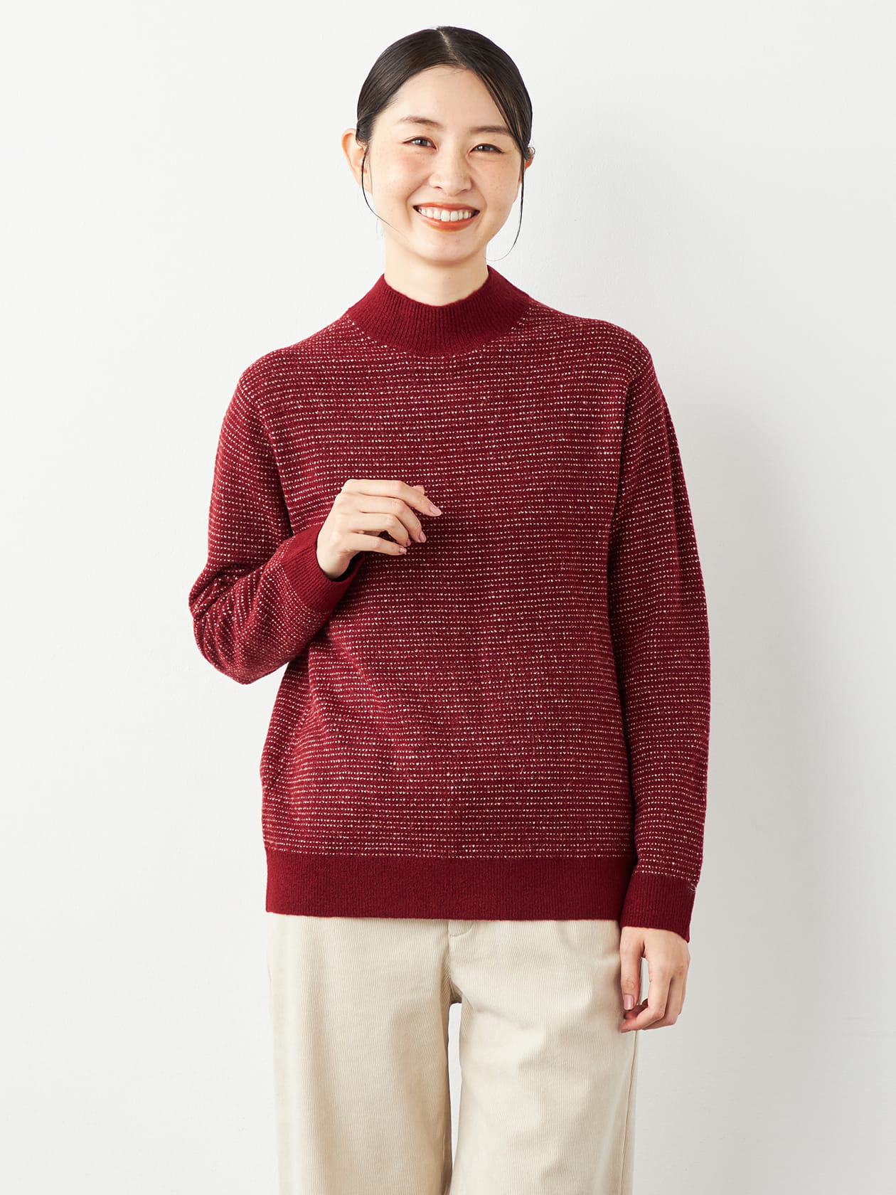 【ブラックフライデー/特別価格】ドットボーダーニット