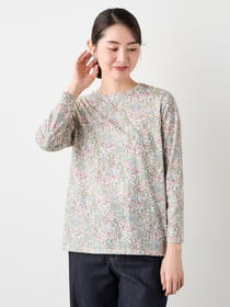【早割30%OFF対象】オータムフラワープリントカットソー