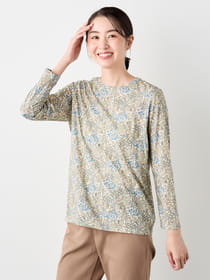 【早割30%OFF対象】オータムフラワープリントカットソー