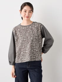 【早割30%OFF対象】オータム刺繍ドッキングカットソー