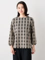 【早割30%OFF対象】チェック柄ジャガードカットソー