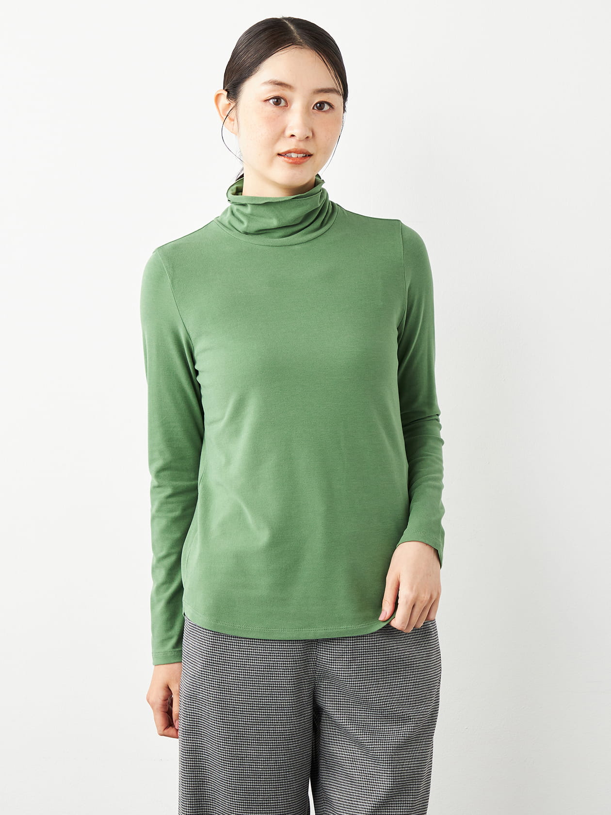 ウォーミーダブルカラー長袖カットソー