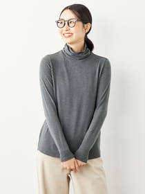 ウォーミーダブルカラー長袖カットソー