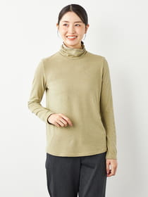 ウォーミーダブルカラーボーダー長袖カットソー