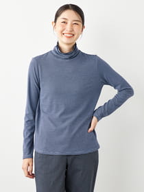 ウォーミーダブルカラーボーダー長袖カットソー