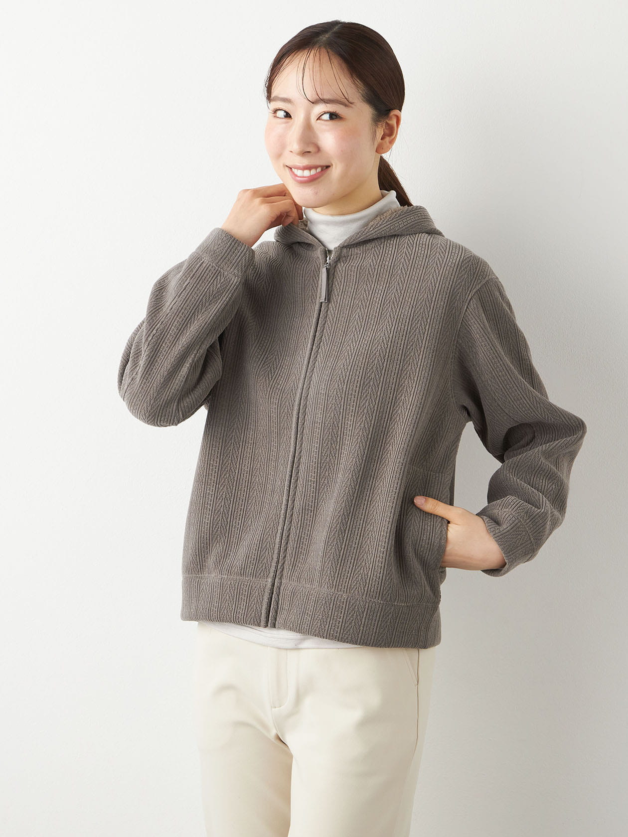 【歳末スペシャルセール】裏ボアジャガードパーカー