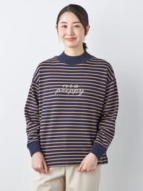 【早割30%OFF対象】裏シャギーボーダー刺繍プルオーバー