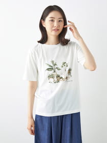 プラントプリントTシャツ