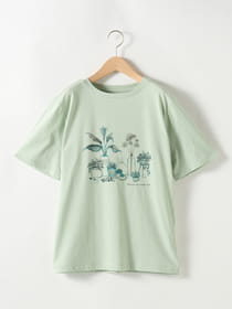 プラントプリントTシャツ