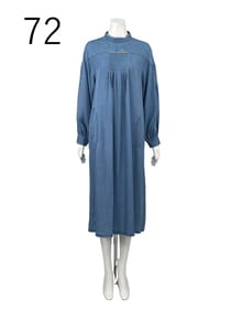 テンセルデニムタックワンピース