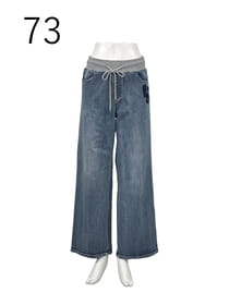 セミワイドデニムパンツ
