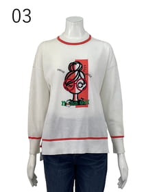 ラウンドネックインターシャプルオーバー