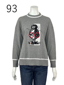 ラウンドネックインターシャプルオーバー