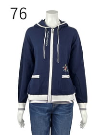 強撚綿ニットブルゾン