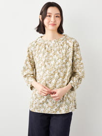 【早割30%OFF対象】ペインティングフラワーブラウス